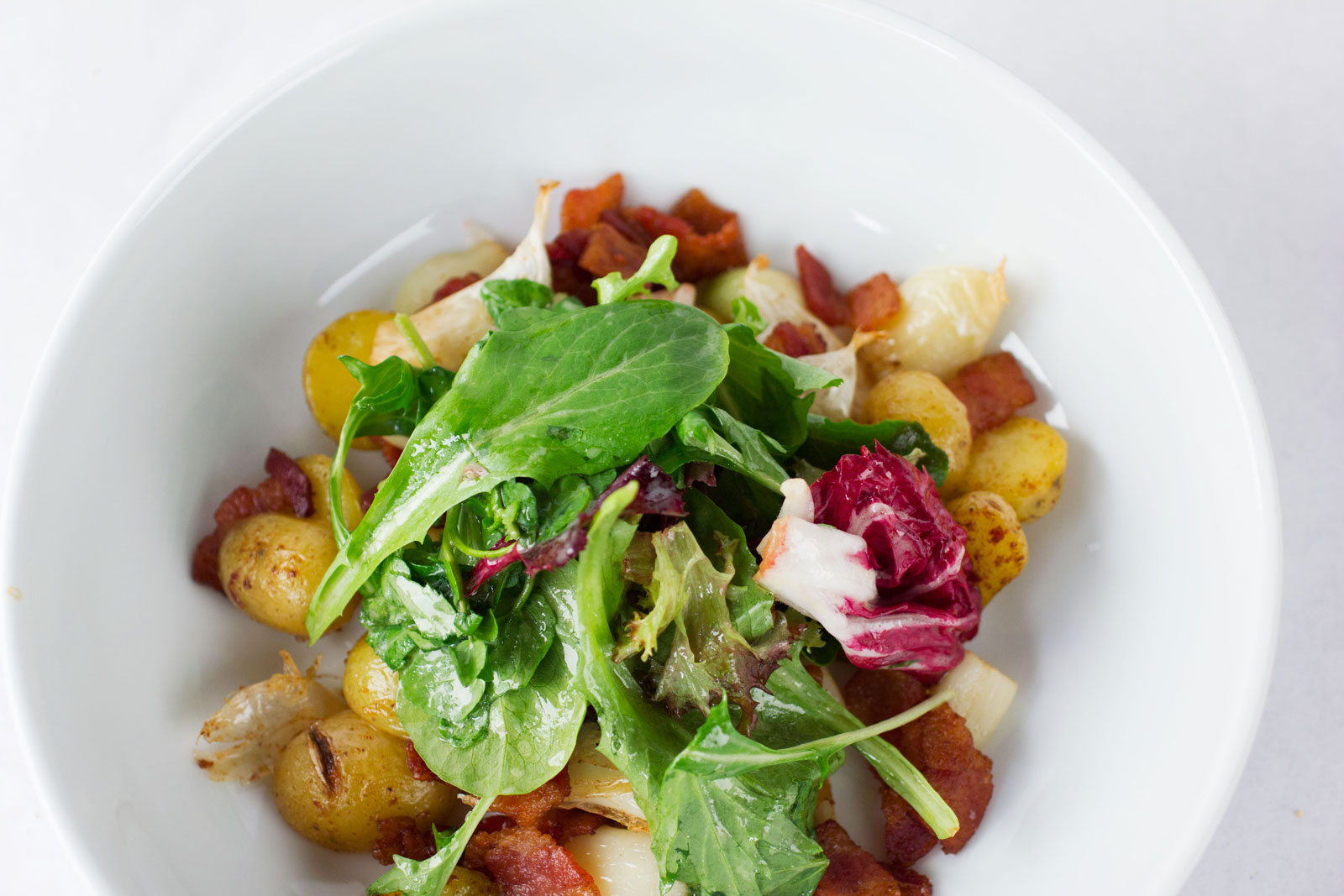 bacon-garlic-watercress-salad