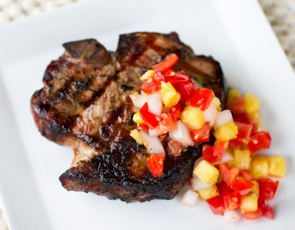 jerk salsa pork chop