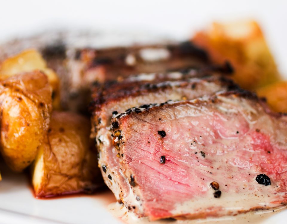 new york strip bourbon cream sauce