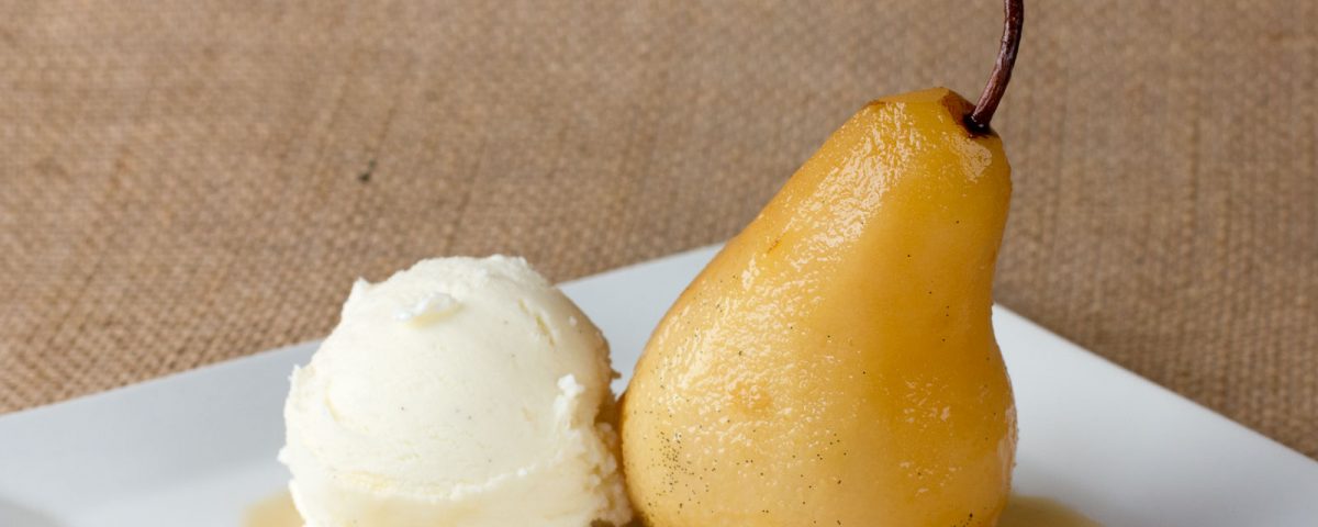 poached pear ice cream