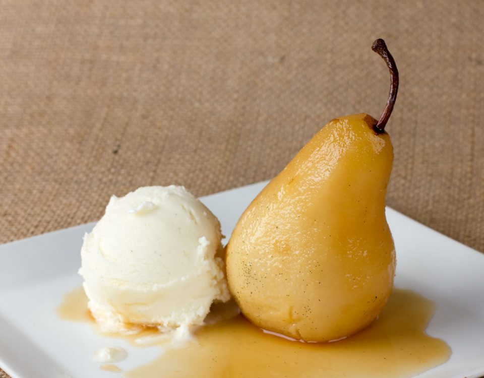 poached pear ice cream