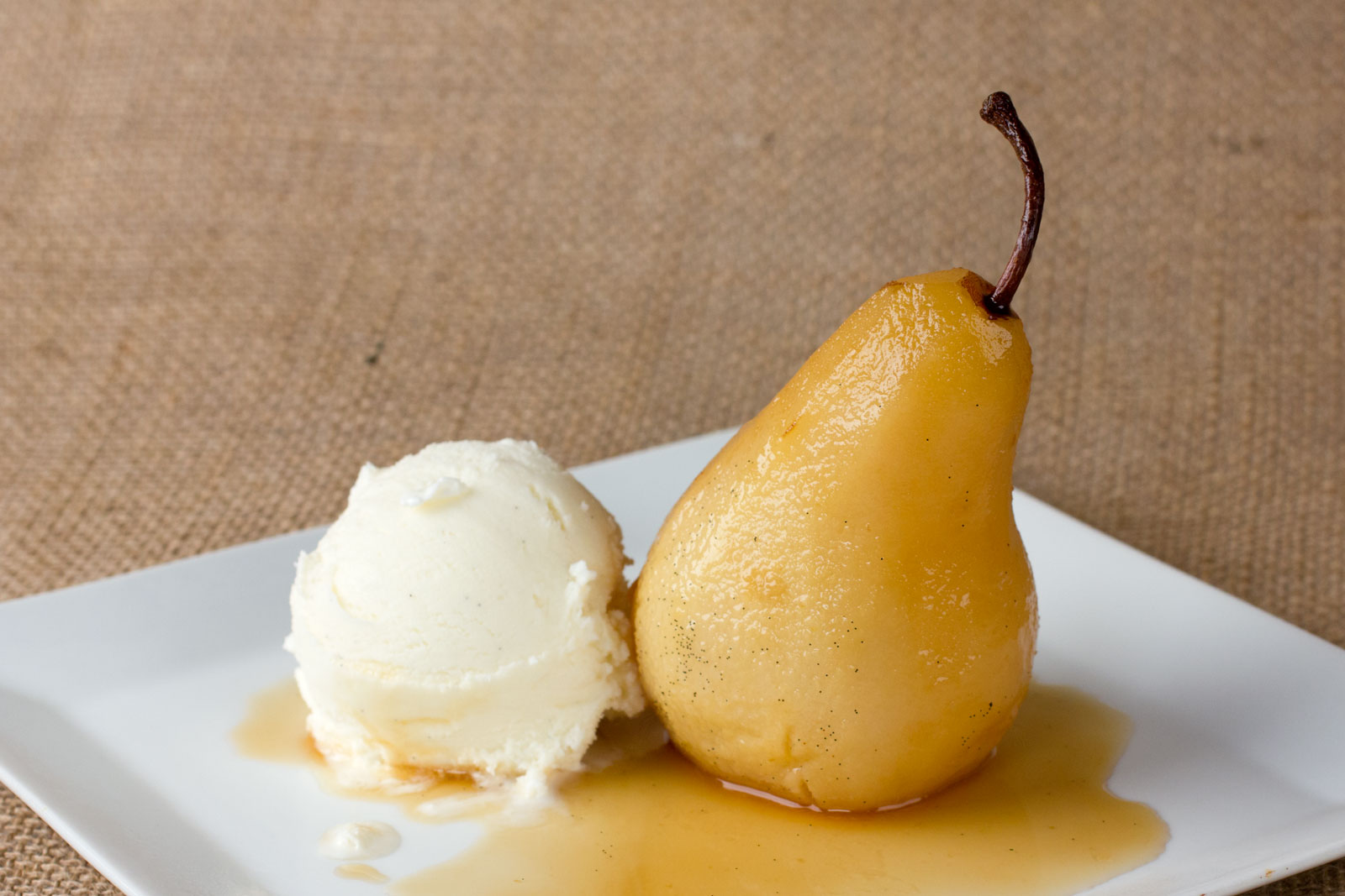 poached pear ice cream