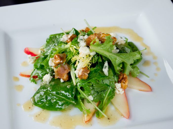 Roquefort Pear Salad with Candied Walnuts