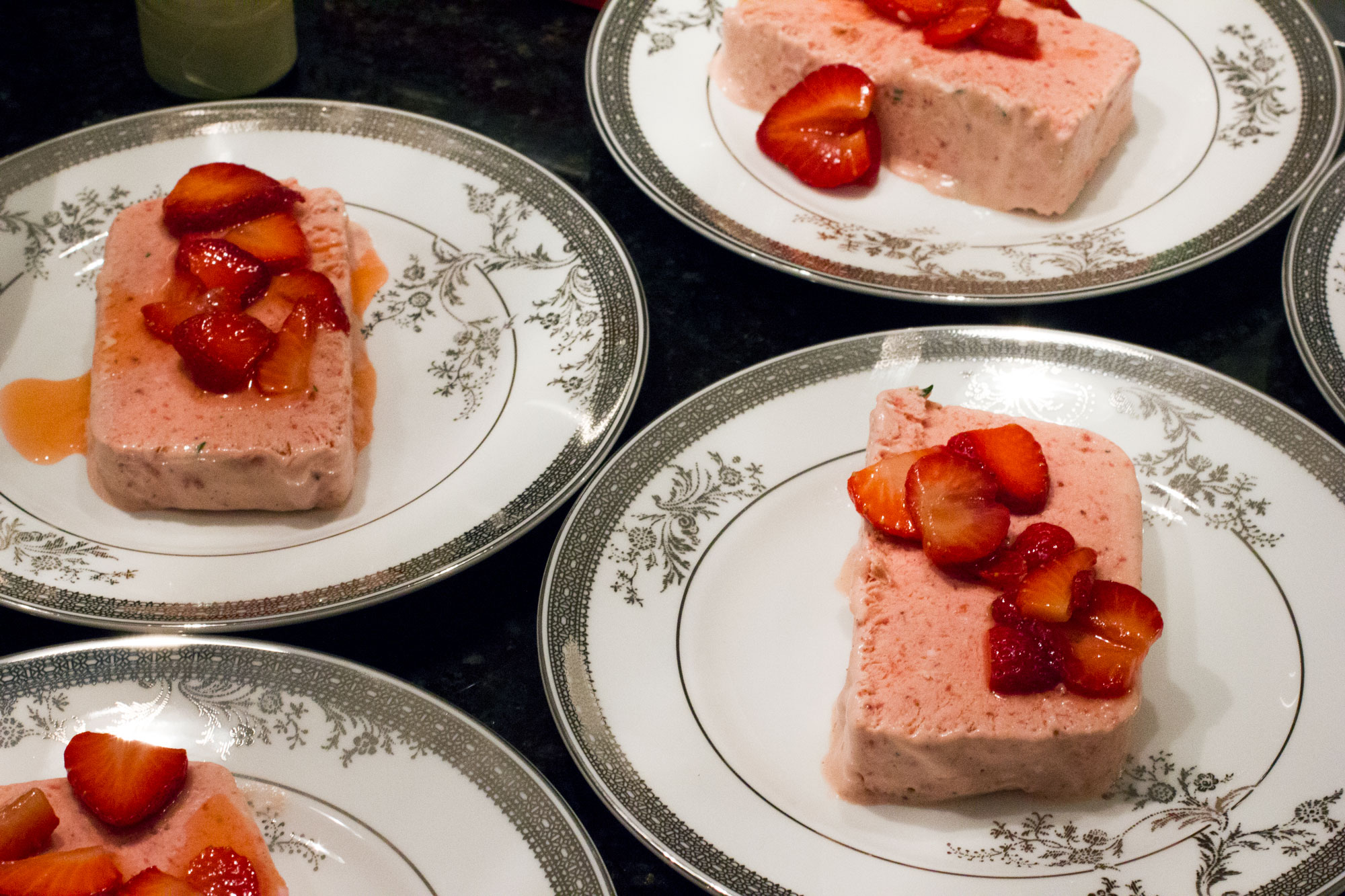 semifreddo strawberry plated