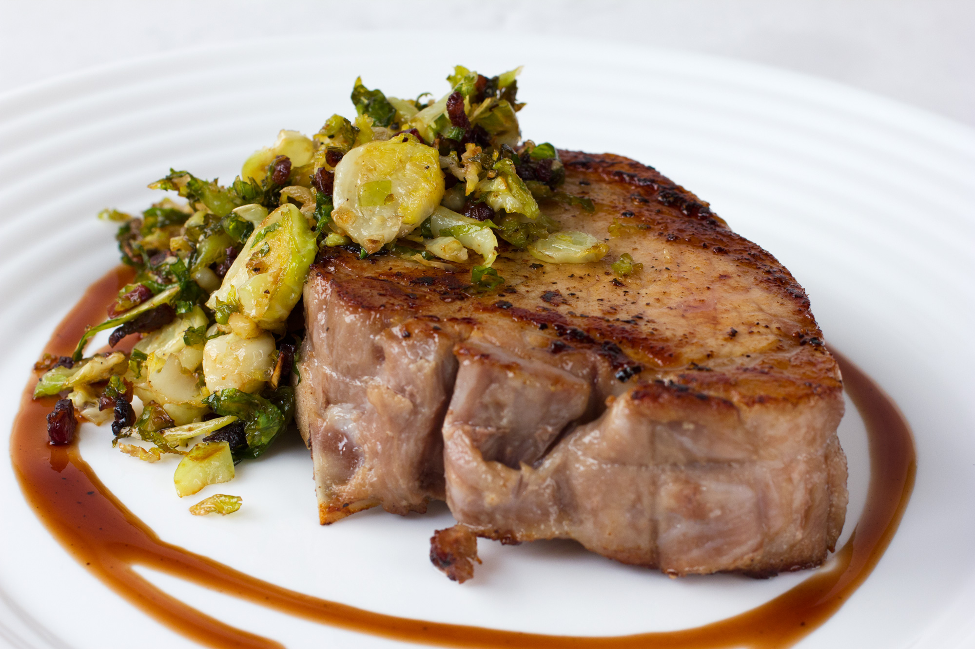 smoked-pork-chop-brussel-sprouts
