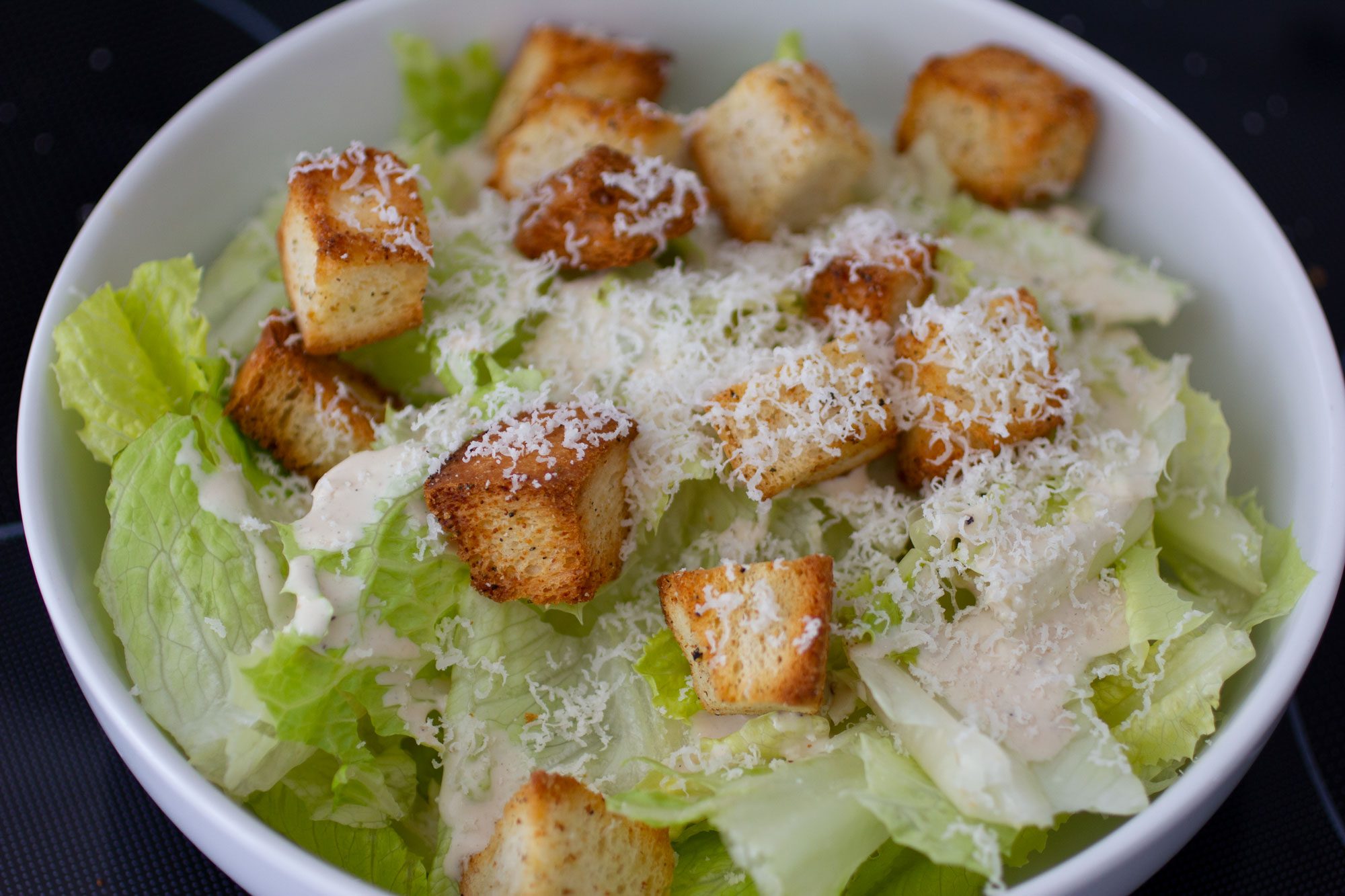 Caesar Salad with Fresh Baked Croutons | The Single Gourmand