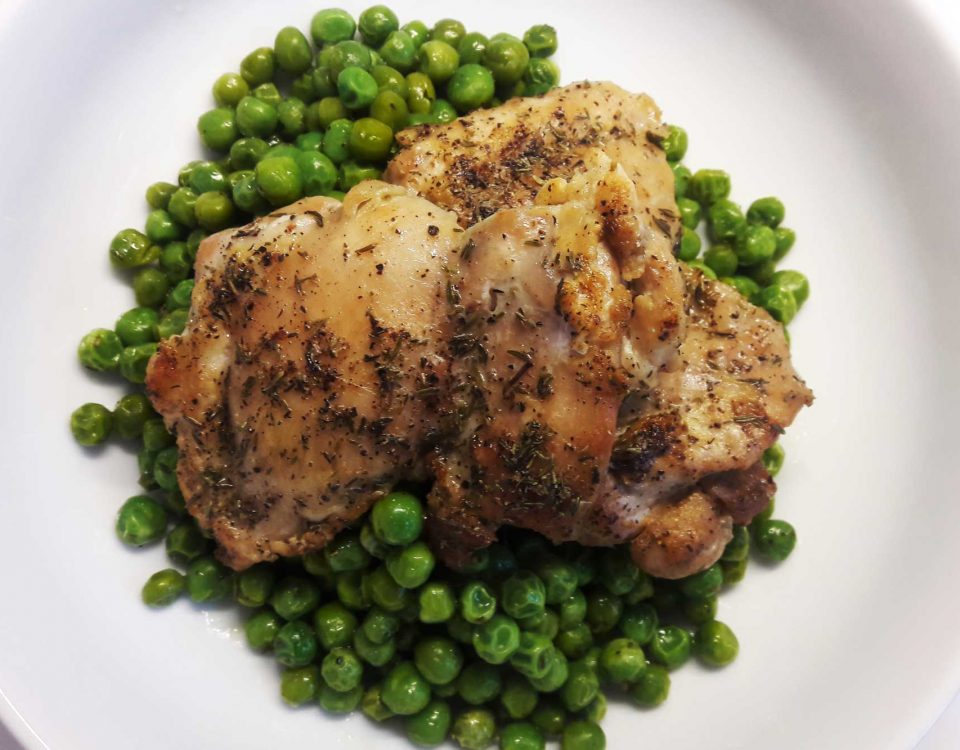 Chicken and peas