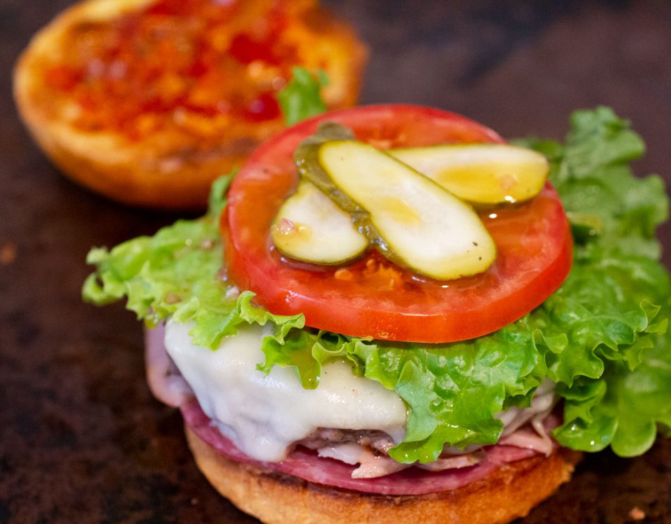 Italian Stallion hamburger opened
